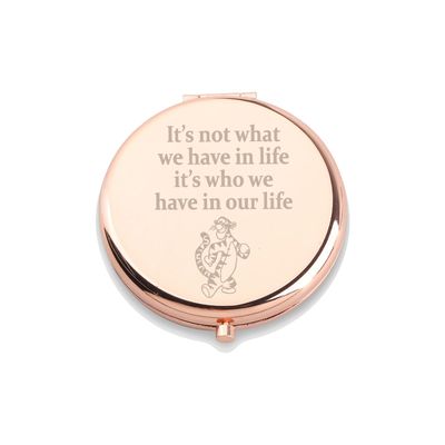 WUSUANED Cartoon Tigger Pocket Mirror Its Not What We Have in Life Its Who We Have in Our Life Jewelry Cartoon Movie Fans Gifts Tigger Lover Gift (Tigger Mirror)