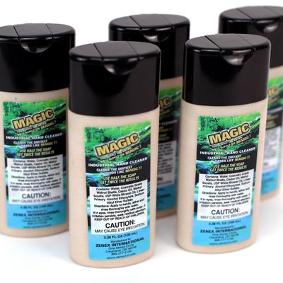 Zenex Magic Hand Soap - Industrial Hand Cleaner for Auto Mechanics | Shop Soap | Walnut Shell Scrubbers to Remove Grease, Oil, Ink & Paint | Moisturizing Ingredients | 100 ml (10 Pack)