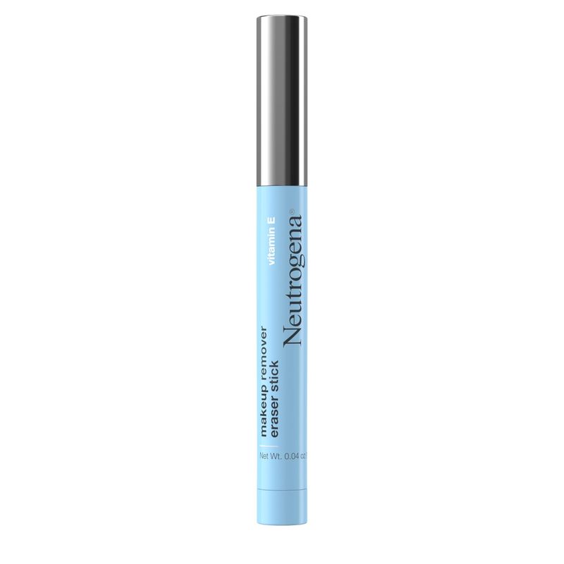 Neutrogena Makeup Remover Eraser Stick with Vitamin E, Easy-to Use &amp; Travel-Friendly Makeup Removing Gel Pen for On-the-Go Touch-Ups of Stray or Smudged Eyeliner, Lipstick, &amp; More, 0.04 oz