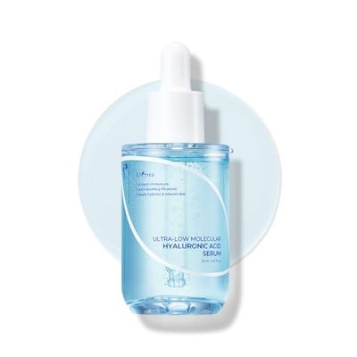 ISNTREE Ultra-low Molecular Hyaluronic Acid Serum 50ml, 1.69 fl.oz | Quick Absorbing | Deep Hydration &amp; Skin Smoothing | Korean Skincare | Vegan Skincare