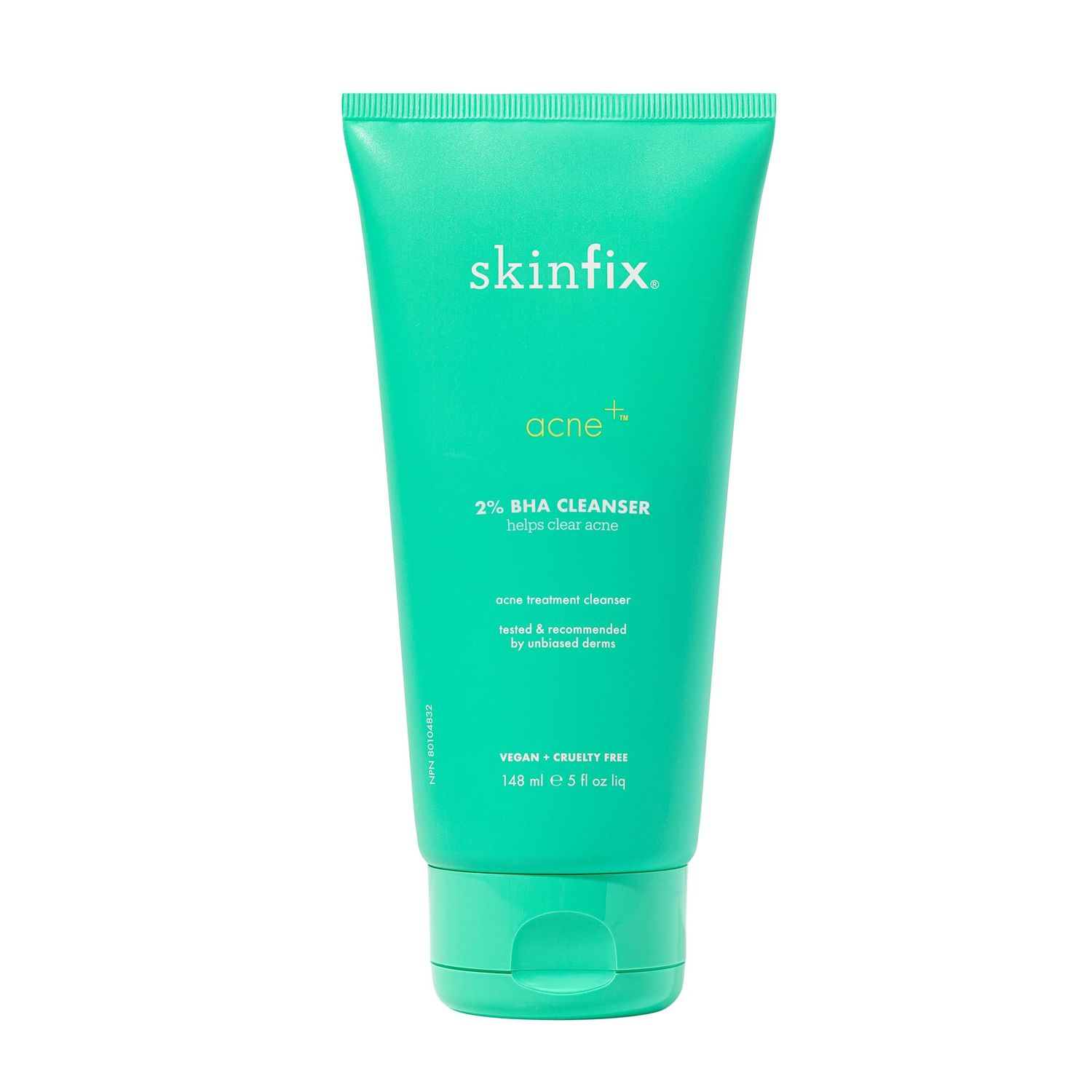 Skinfix Acne+ BHA Cleanser: Multi-Level Pore Resurfacing, Deep Pore &amp; Acne-Fighting Cleanser Helps Reduce Blemish Size, Redness &amp; Excess Oil, 5 Fl Oz