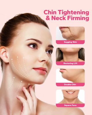 Meto Reusable Face Slimming Strap, V Line Mask, Double Chin Reducer, Chin Up Patch, Face Lift Tape, Chin Strap, V Shaped Belt, V Shaped Slimming Face Mask to Prevent Sagging