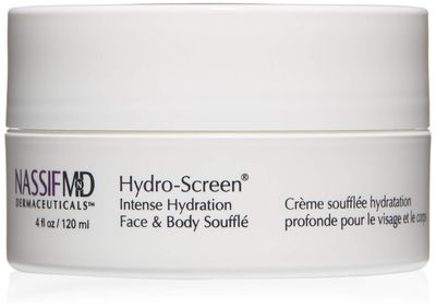 NASSIF MD Hydro-Screen Face And Body Souffle, Hydrating Skin Moisturizer, Hyaluronic Acid, Omega 3, Anti Aging, Even Skin Tone, 4 Fl Oz