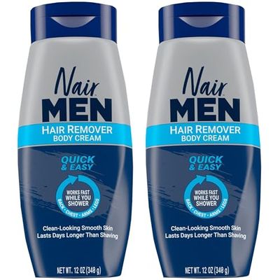Nair Men Hair Removal Body Cream, 12 Ounce (Pack of 2)