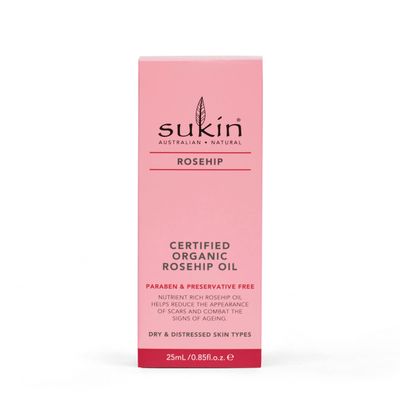 Sukin Certified Organic Rosehip Oil, 0.85 fl oz
