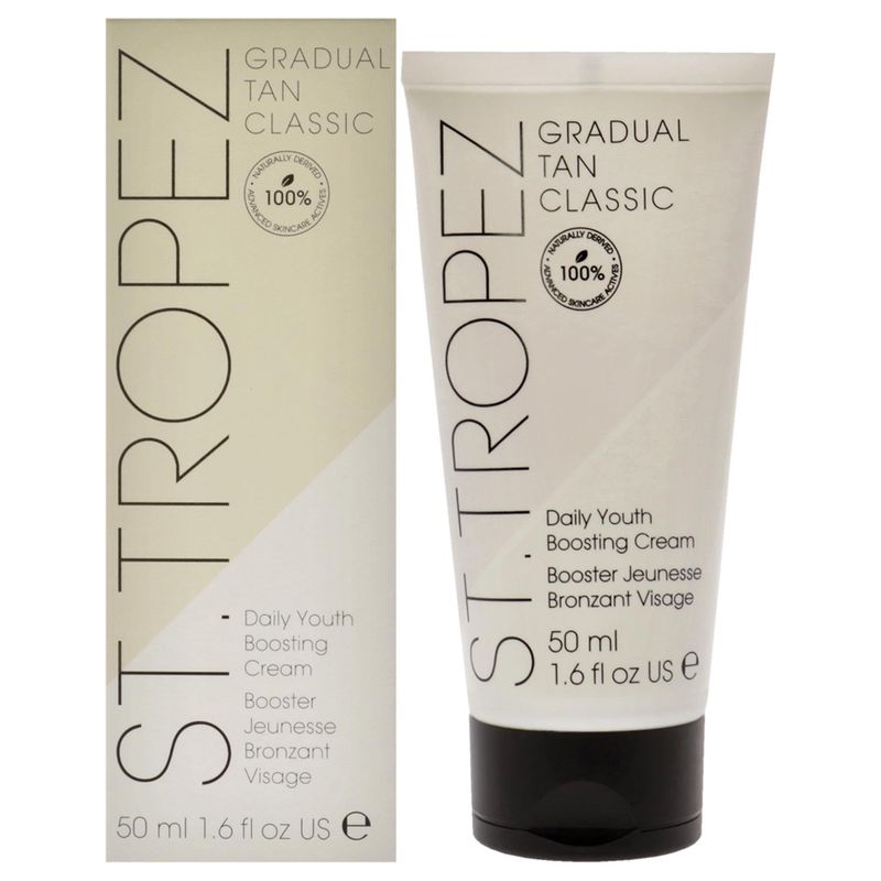 St.Tropez Gradual Tan Classic Daily Youth Boosting Cream, Hydrating Self Tan Face Cream, Vegan, Natural &amp; Cruelty Free, 6.7 Fl Oz