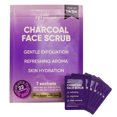 WONDER FAMILY Korean Peel Off Face Mask with Activated Charcoal - Facial Mask Black Head Remover with Deep Pore Scrub Effect - Exfoliating Face Wash for Women, Men 7 Pack