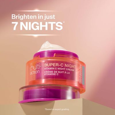 StriVectin Super-C Night Vitamin C Night Cream, Brightening &amp; Firming, Boost Skin Dullness with Hyaluronic Acid, 1.7 Oz