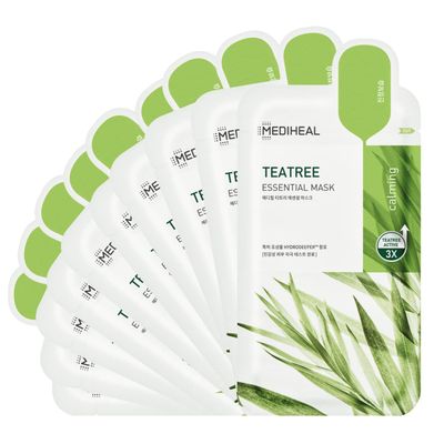 Mediheal Official [Korea&#39;s No 1 Sheet Mask] - Tea Tree Essential Blemish Control Mask (10EA (Renewal))