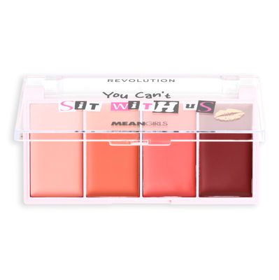 Revolution Beauty, Mean Girls x Revolution on Wednesdays We Wear Cream Blush, Four Blush Shades, Makeup Palette for Face &amp; Cheeks, Vegan &amp; Cruelty-Free, 2.12 oz