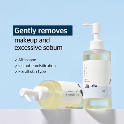 ROUND LAB 1025 Dokdo Cleansing Oil 6.76 Fl Oz, Facial Oil Cleanser for Face, Deep Pore Cleansing, Makeup Blackhead Impurities Remover, Easy to Wash Off No Oily Residue, Korean Skin Care