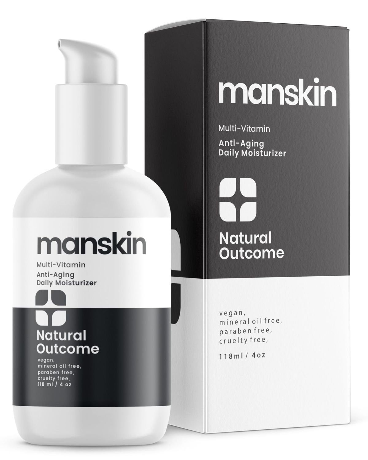 Natural outcome Man Skin Moisturizer | Men&#39;s Face Cream Moisturizer | Anti Aging Daily face kit, Cleanser, Toner and Moisturizer (4 Oz)