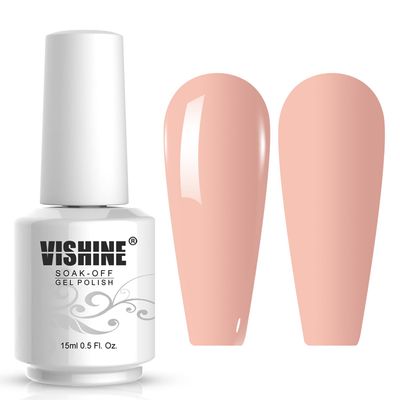 Vishine Soak-Off UV LED Gel Polish Nail Art Manicure Lacquer Bisque Color 008