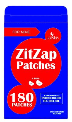 kisskin ZitZap Pimple/Acne Patches For Face And Skin, Hydrocolloid Patches With Salicylic Acid And Tea Tree Oil For Covering Zits And Blemishes.