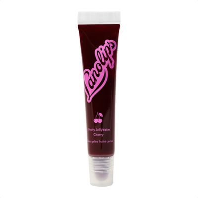Lanolips Fruity Jellybalm - Tinted Lip Balm to Deepen, Brighten &amp; Enhance - Moisturizing Lanolin Lip Balm &amp; Jelly Lip Gloss - Everyday Lip Makeup - Cherry (10g / 0.35oz)