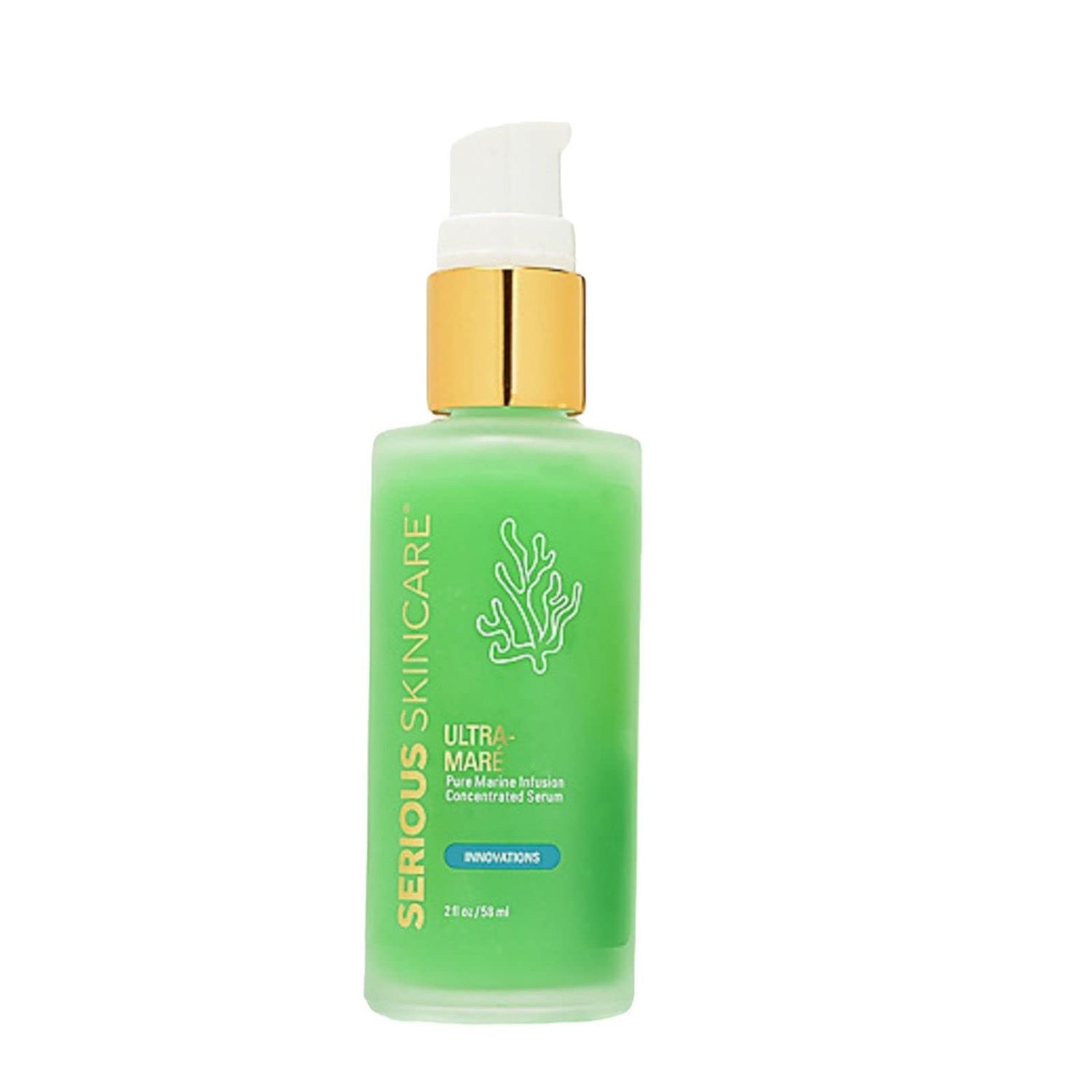 Serious Skincare Ultra-Mare Pure Marine Infusion Facial Serum - Encourages Collagen Production, Cell Turnover and Plumper Skin - Niacinamide - Acid Free - Concentrated 2 oz.