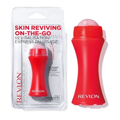 Revlon Skin Reviving Roller with Rose Quartz for All-Day Facial Reviving &amp; Brightening, Compact &amp; Reusable, Gentle on Skin, 1 count