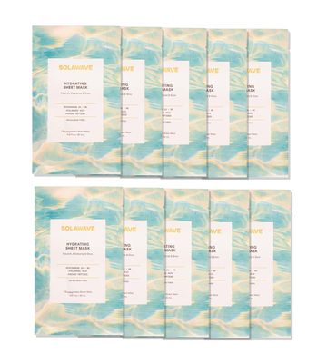 SolaWave Hydrating Sheet Mask, Anti Aging Face Mask with Niacinamide, Hydrating Face Mask with Hyaluronic Acid, Moisturizing Face Masks (10 Pack)
