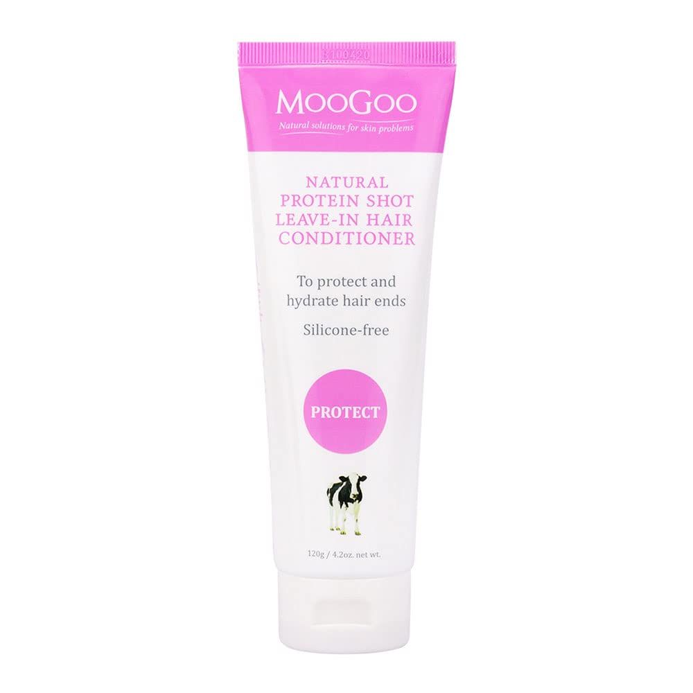 MooGoo Protein Shot Leave In Conditioner - A Natural Hydrating Hair Treatment for Dry Damaged Hair - for Women and for Men. Paraben Free, Cruelty Free.