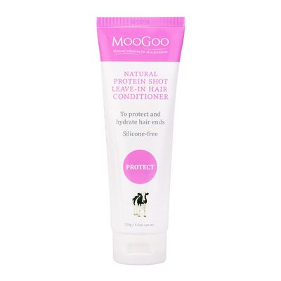 MooGoo Protein Shot Leave In Conditioner - A Natural Hydrating Hair Treatment for Dry Damaged Hair - for Women and for Men. Paraben Free, Cruelty Free.