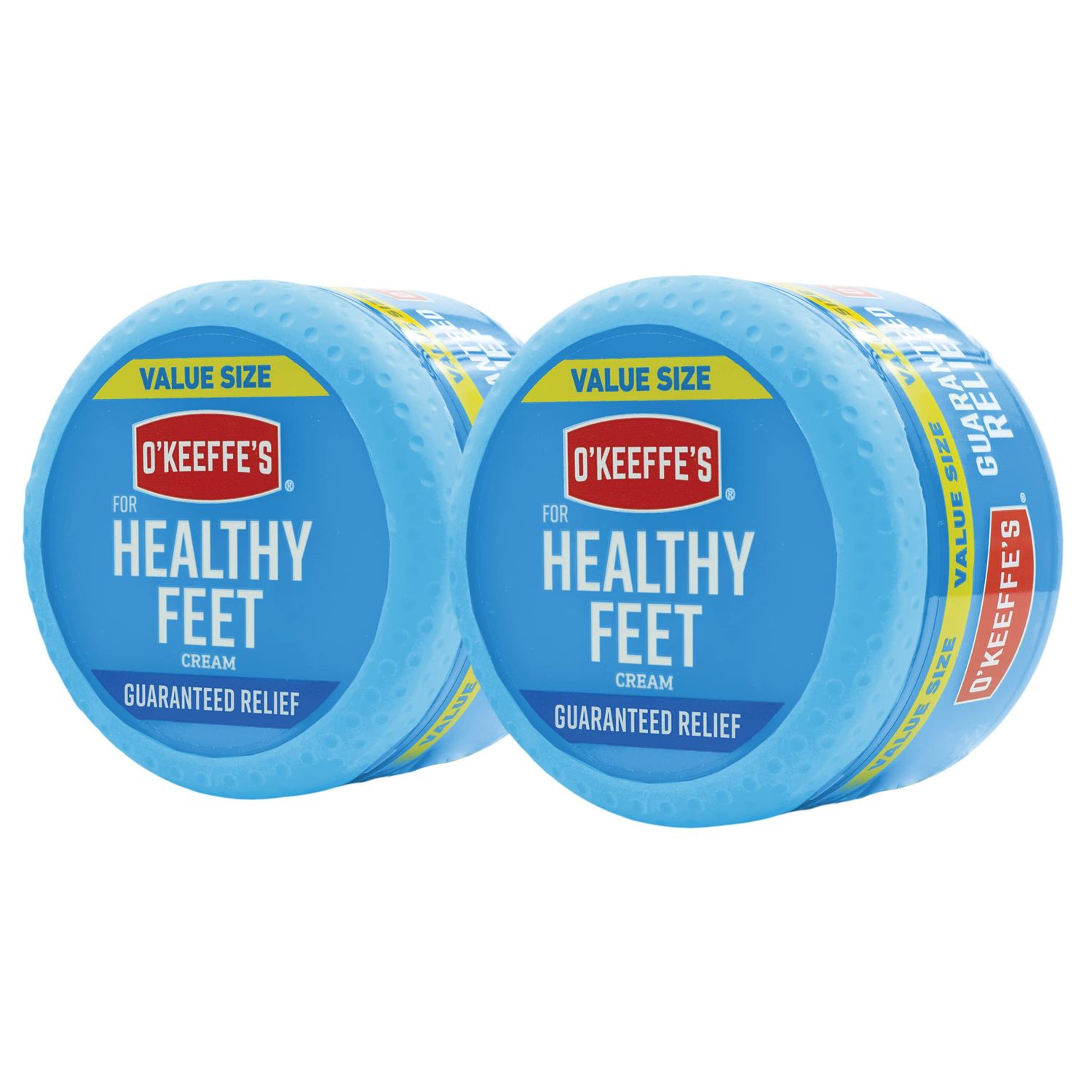 O&#39;Keeffe&#39;s for Healthy Feet Foot Cream; Guaranteed Relief for Extremely Dry; Cracked Feet; Instantly Boosts Moisture Levels; 6.4 Ounce Jar; Value Size; (Pack of 2)