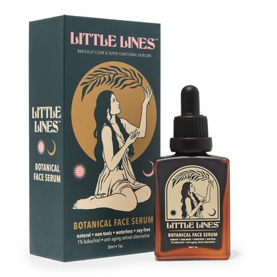 LITTLE LINES Botanical Bakuchiol Face Serum | Retinol Alternative | Anti-Aging Natural Skin Care For Fine Lines &amp; Wrinkles | Hydrating &amp; Brightening | Face Oil | Cold-Pressed &amp; Waterless