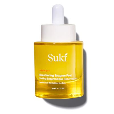 Suki Skincare Resurfacing Enzyme Peel - With Glycolic Acid, Papain, Apple, &amp; Pumpkin - Chemical Exfoliant that Reduces Dry Skin Buildup While Promoting Radiant, Smooth, Soft Skin - 30 ml