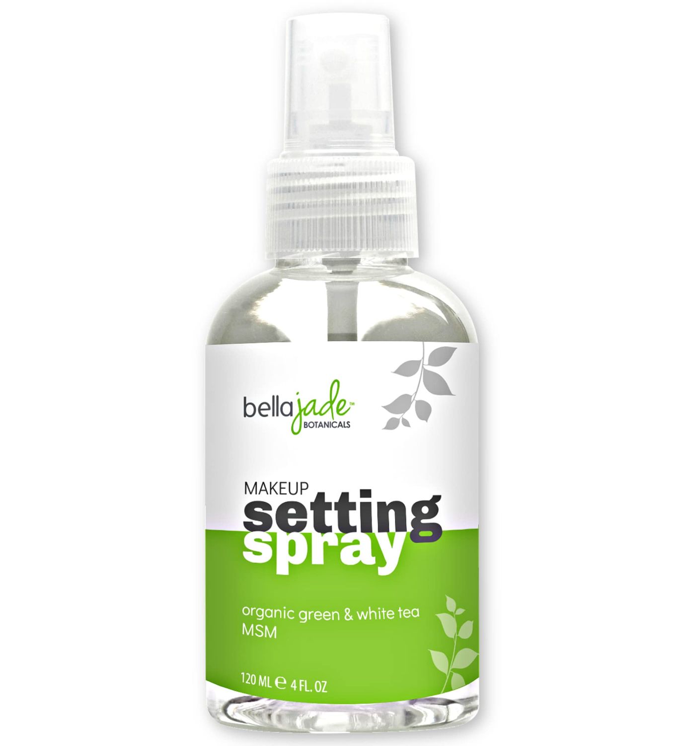 Makeup Setting Spray for Face - Long Lasting Mist: Hydrating Dewey Finishing + Organic Green Tea &amp; MSM - All Skin Types - Large 4 oz Bottle