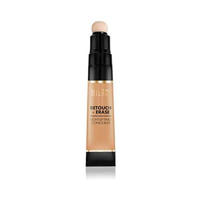 Milani Retouch + Erase Light-Lifting Concealer - Honey (0.24 Ounce) Cruelty-Free Liquid Concealer with Cushion Applicator Tip to Cover Dark Circles, Blemishes &amp; Skin Imperfections