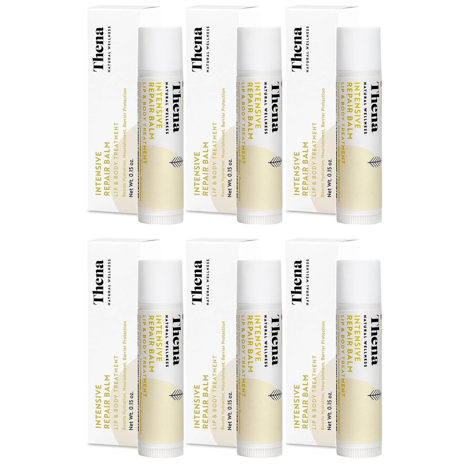 Organic Lip Treatment Balm Ultra Hydrating &amp; Nourishing Care for Dry, Chapped, Cracked Lips &amp; Skin, Visibly Smooths Wrinkles &amp; Fine Lines, Natural Skin Care, 6 Pack Gift Set, Women &amp; Men