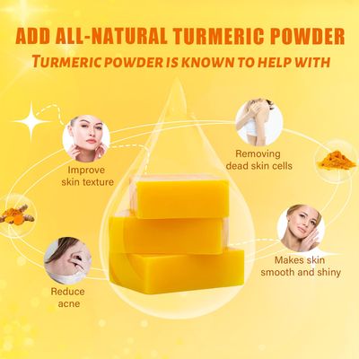 Umpeimvon 3 Pack Turmeric Soap Bar for Face & Body Cleanser, Organic Turmeric Soap, Smooth Skin and Moisturizing, All Natural Tumeric Soap, Handmade Turmeric Face Soap Ginger Soap, 3.53oz 3