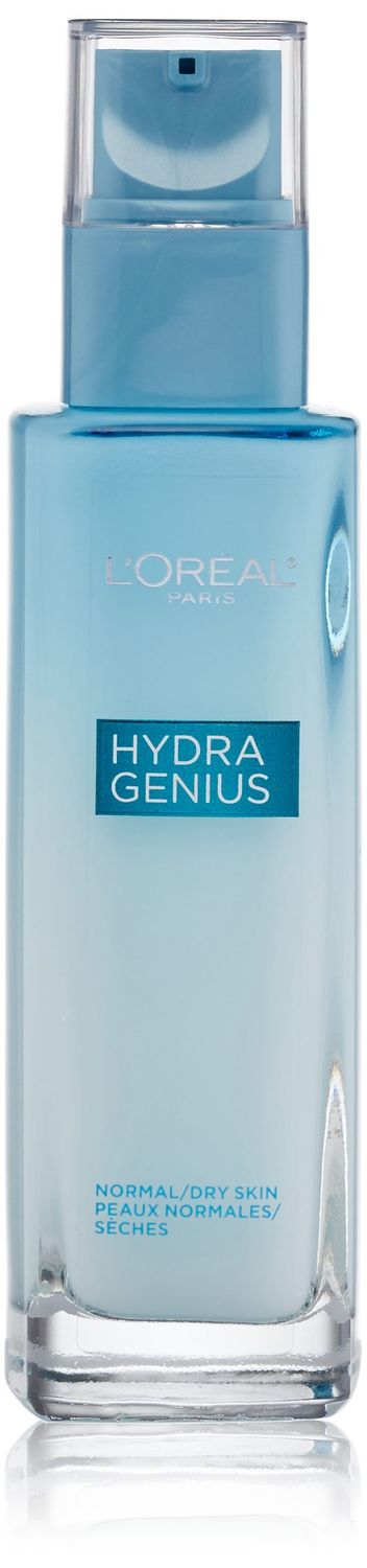 L&#39;Oreal Paris Skincare Hydra Genius Daily Liquid Care Oil-Free Face Moisturizer for Normal to Dry Skin, Hyaluronic Acid Moisturizer for Face with Aloe Water and Hyaluronic Acid, 3.04 fl. oz.