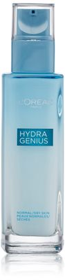 L&#39;Oreal Paris Skincare Hydra Genius Daily Liquid Care Oil-Free Face Moisturizer for Normal to Dry Skin, Hyaluronic Acid Moisturizer for Face with Aloe Water and Hyaluronic Acid, 3.04 fl. oz.