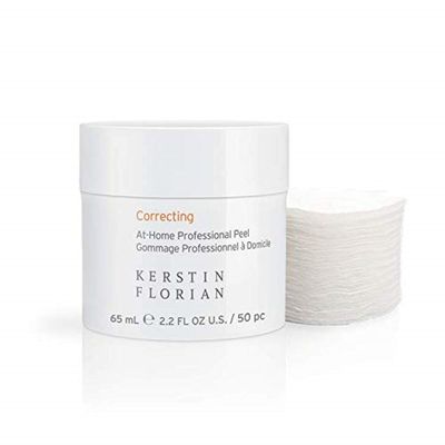 Kerstin Florian Correcting At Home Professional Peel | Glycolic &amp; Lactic Acid Exfoliating Pore Pads (50 individual pads)