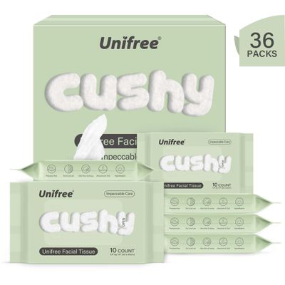 Unifree Facial Towels I Towelettes I Dry Wipes I Makeup Remover I Facial Tissues I On-the-go Convenient Pack (360 count)