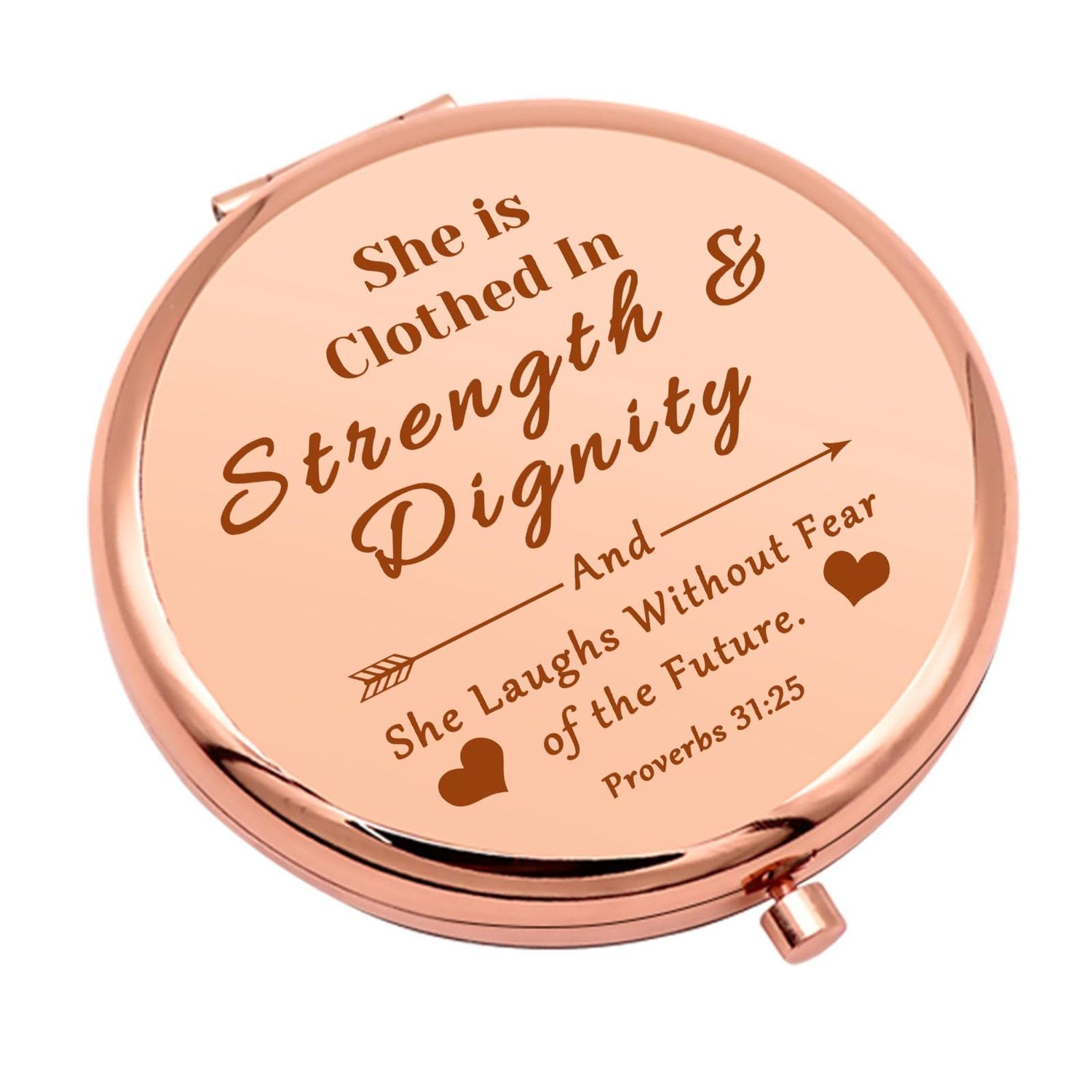 Inspirational Christian Gifts Compact Makeup Mirror Bible Verses Gift for Her Religious Gift for Granddaughter Baptism Gift for Women Folding Makeup Mirror Birthday Graduation Gifts