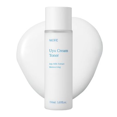 NACIFIC Jeju Uyu Cream Toner Facial Toner 5.07fl. oz. 150ml with Jeju Milk Extract Ceramide 5 Complex Moisture Lasting Natural Ingredients Korean Skin Care
