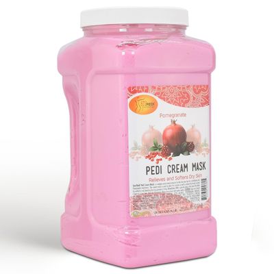 SPA REDI - Body and Foot Cream Mask, Pomegranate, 128 Oz - Pedicure Massage for Tired Feet and Body, Hydrating, Fresh Skin - Infused with Hyaluronic Acid, Amino Acids, Panthenol, Comfrey Extract