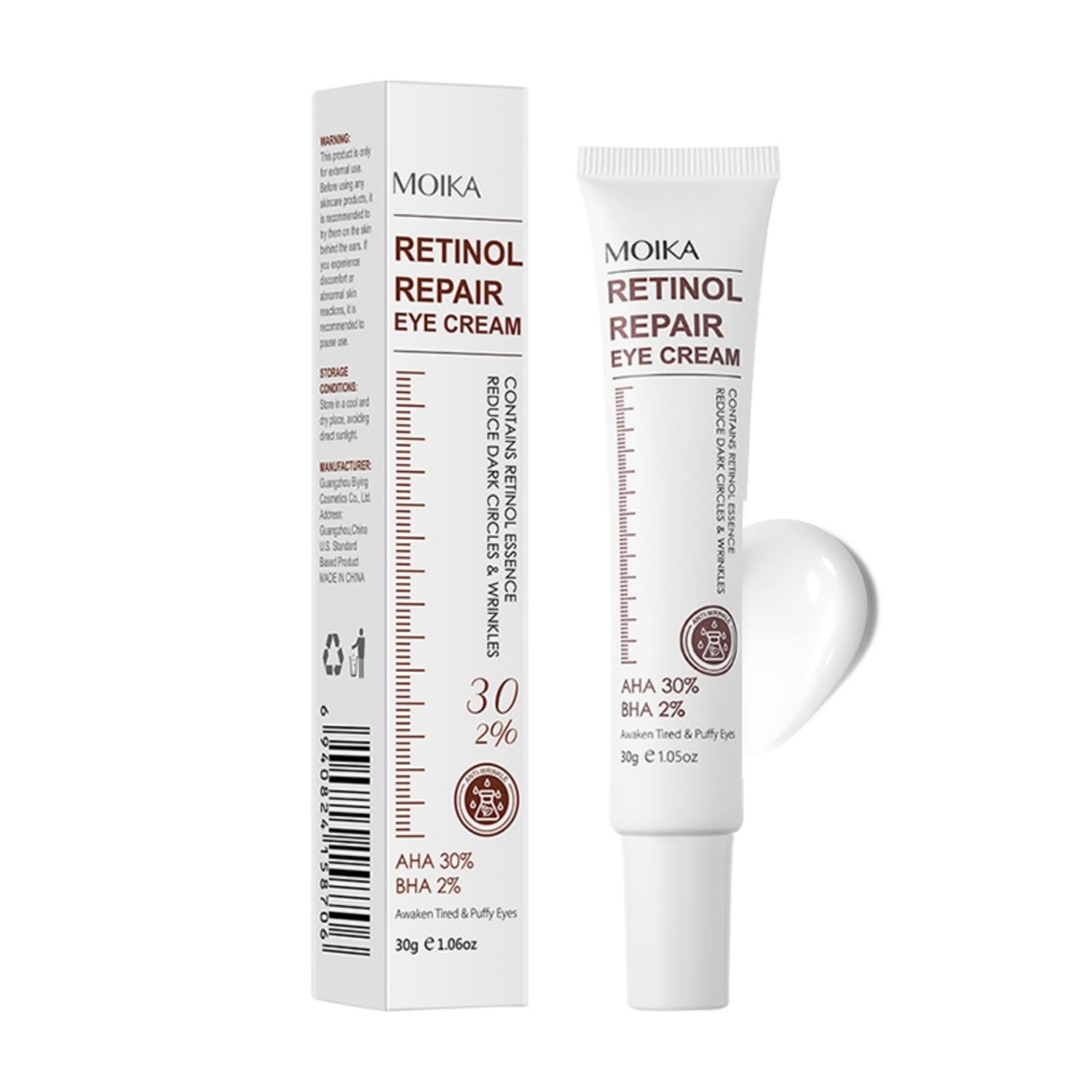 Retinol Repair Eye Cream, Daily Wrinkle Cream, Anti-Aging Eye Cream with Retinol to Reduces Fine Lines, Dark Circles, Eye Bags &amp; Puffiness and Brighten Skin, 1.5 oz (1PCS)