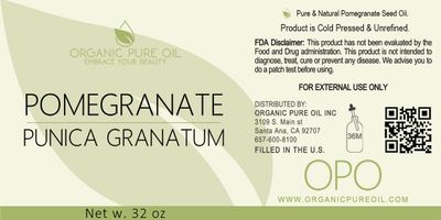 Pomegranate Seed Oil - 8 oz - 100% Pure, Unrefined, Non GMO, Cold Pressed, Sweet Carrier Oil for Hair, Skin Nails Body Face DIY Soaps &amp; More - Hydrate Nourish Replenish Moisturize - Packaging May Vary
