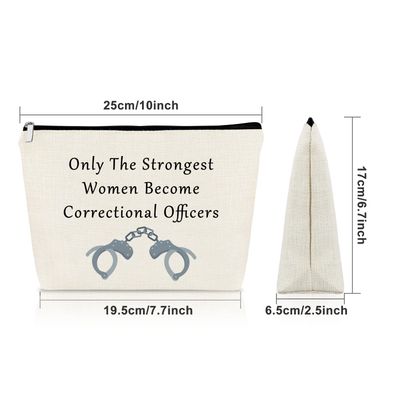 Sazuwu Correctional Officer Gift for Women Makeup Bag Prison Officer Gift Thank You Gift for Police Corrections Cosmetic Bag Anniversary Birthday Gift Mother's Day Gift Christmas Gift Travel Bag