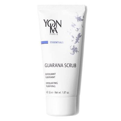 Yon-Ka Guarana Facial Scrub 50ml | Gentle Facial Detoxifying Scrub with 2 Sizes of Granules | Rice Microbeads and Guarana | Cleanses, Polishes and Purifies | Normal to Oily Skin | 98% Natural Origin