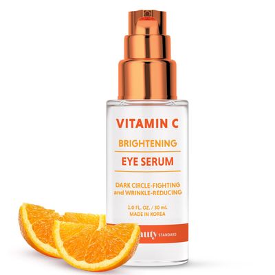 The Beauty Standard Vitamin C Under Eye Serum - Anti-Aging, Reduces Puffiness, Dark Circles &amp; Wrinkles, Hydrating - Dermatologist Tested, Korean Skin Care - 1 oz / 30 ml