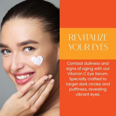The Beauty Standard Vitamin C Under Eye Serum - Anti-Aging, Reduces Puffiness, Dark Circles & Wrinkles, Hydrating - Dermatologist Tested, Korean Skin Care - 1 oz / 30 ml