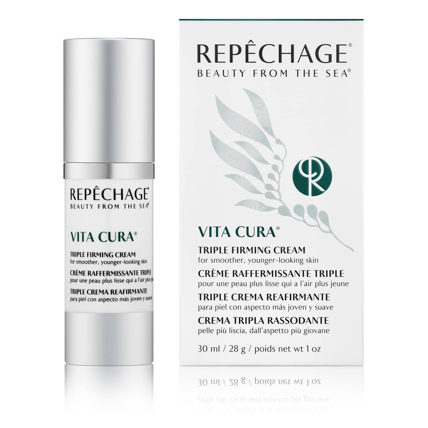 Repechage Vita Cura Triple Firming Cream. Anti Aging Face + Neck Moisturizer Cream. Clinically Proven to Help Improve the Appearance of Skin Firmness, Lines &amp; Wrinkles 1fl oz/30ml