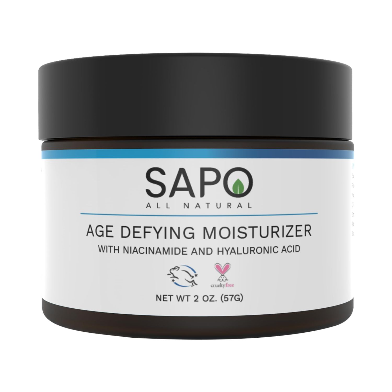 Sapo All Natural Age Defying Moisturizer with Vitamin B, C, E and Hyaluronic Acid. Antiaging, Hydrating and Moisturizing. A Great Face Cream for Day or Night - 2 Oz