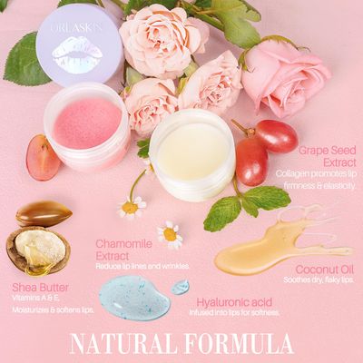 ORLASKIN Lip Mask & Lip Scrubber Exfoliator Lip Sleeping Mask Overnight for Dark Lips to Lighten Moisturizer Lip Butter Balm for Dry Chapped Cracked Peel Lips Skin CareMint Flavor