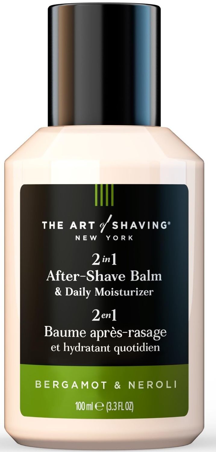 The Art of Shaving Bergamot &amp; Neroli 2 in 1 After-Shave Balm &amp; Daily Moisturizer for Men - Provides 8 hours of Restorative Hydration - Clinically Tested for Sensitive Skin - 3.3 oz