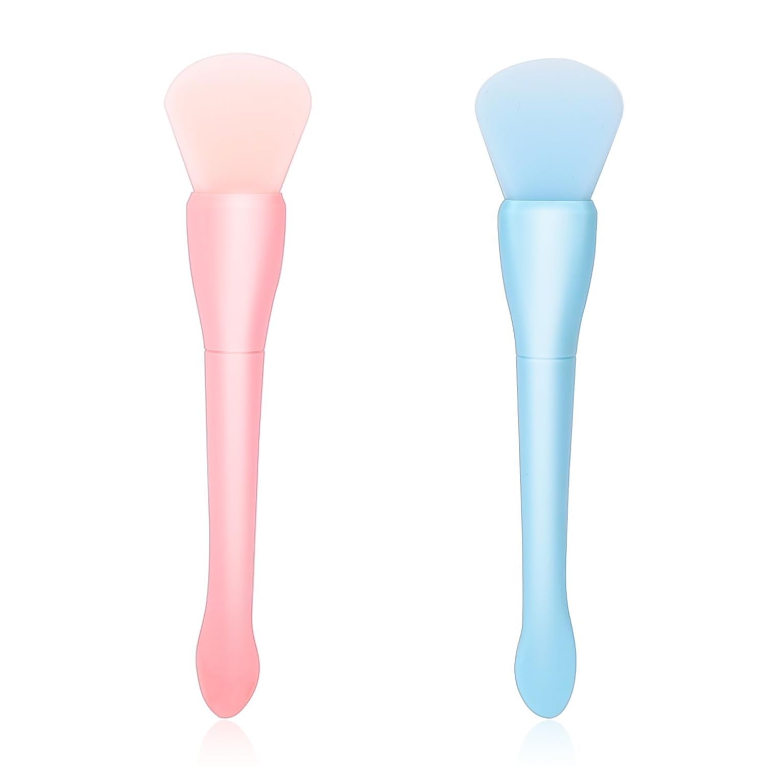 Silicone Face Mask Brush, 2 Pcs Skin Care Brush Applicator Soft Double Head Moisturizers and Facial Mud Mask Applicator Face Cream Spoon Beauty Makeup Scrubber Facial Skin Care Tools for Apply Lotion