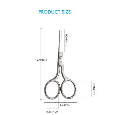 LIVINGO Premium Manicure Rounded Tip Scissors Multi-purpose Stainless Steel Cuticle Pedicure Beauty Grooming Kit for Nail, Eyebrow, Eyelash, Dry Skin, Nose Hair 3.5 inch